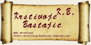 Krstivoje Bastajić vizit kartica